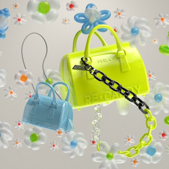 FURLA 2022 SS Limited Collection RECANDY Mini bag Lime Pre-owned - Picture 5 of 5